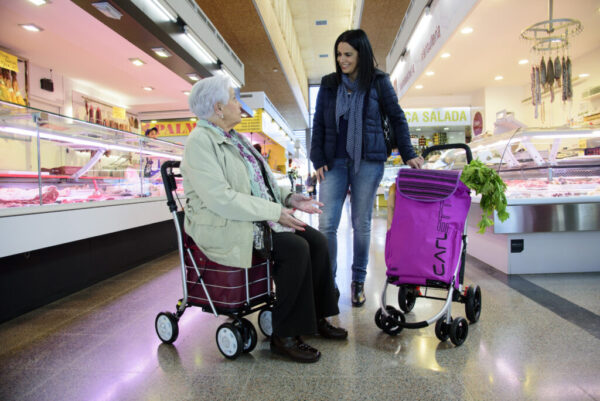 Rollator Boodschappenwagen - Rood - Afbeelding 7