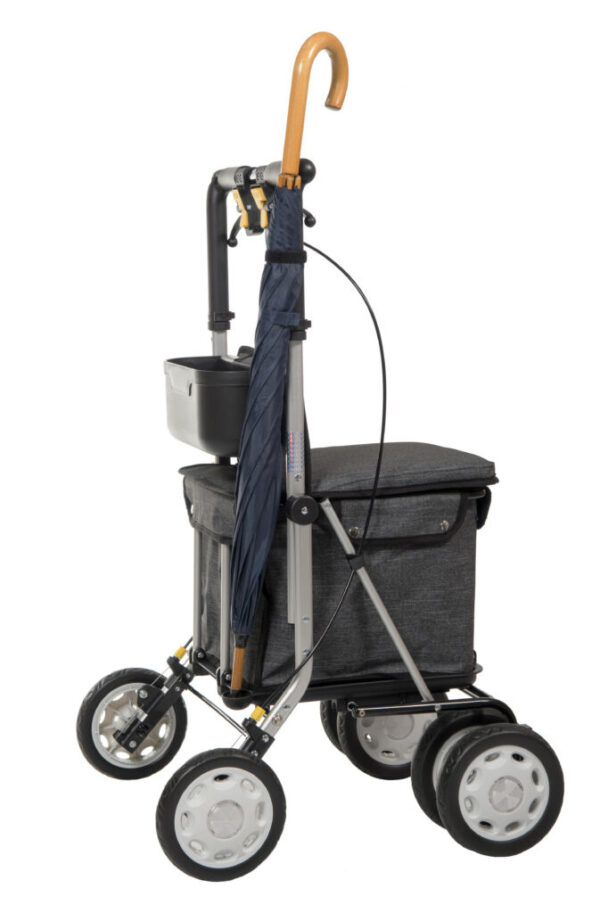 Rollator Boodschappenwagen - Rood - Afbeelding 5
