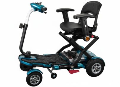 Compacte Brio S19F scootmobiel met luchtbanden en verstelbare stoel