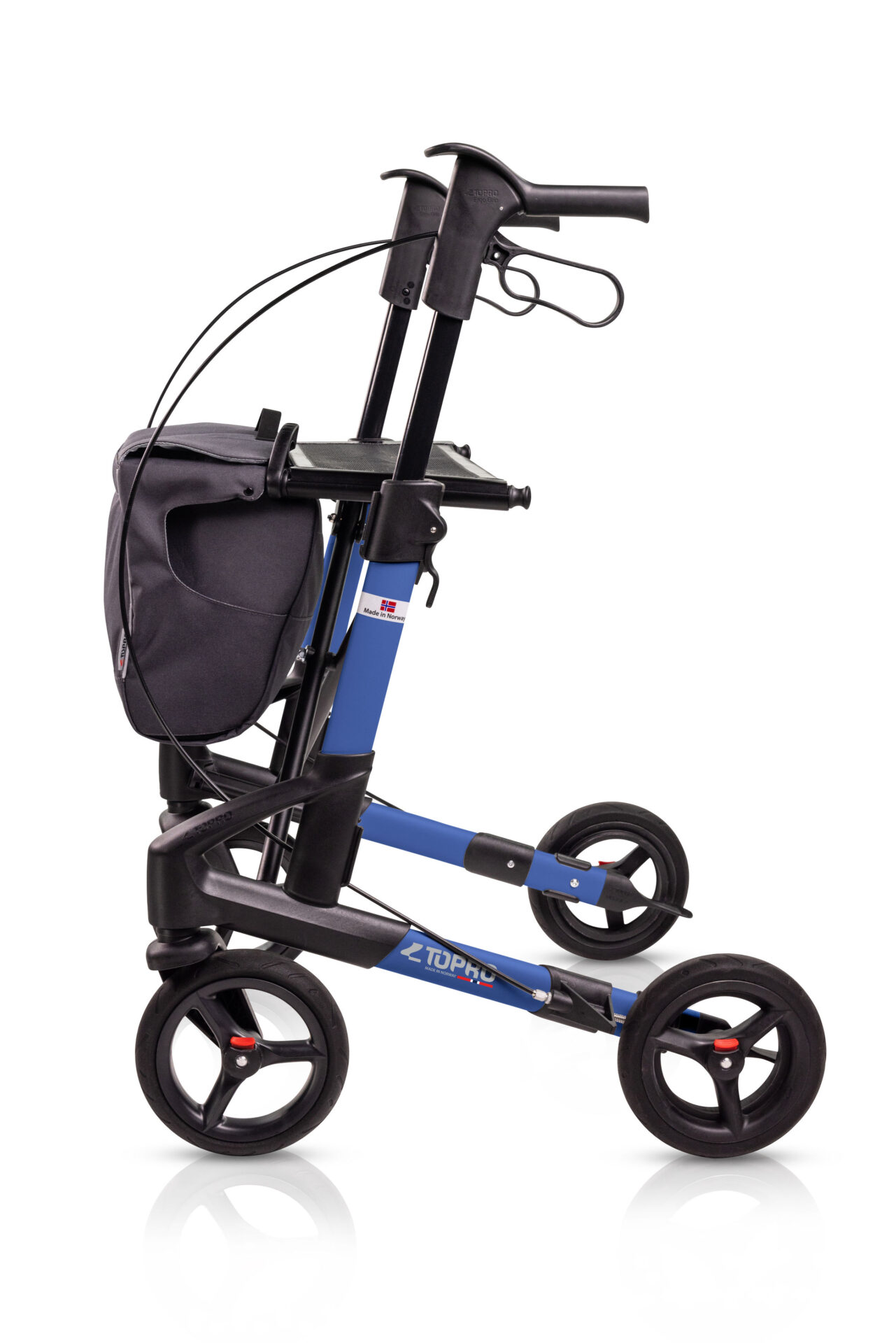 TOPRO Troja 5G Rollator – Black Series (Blauw) zijkant