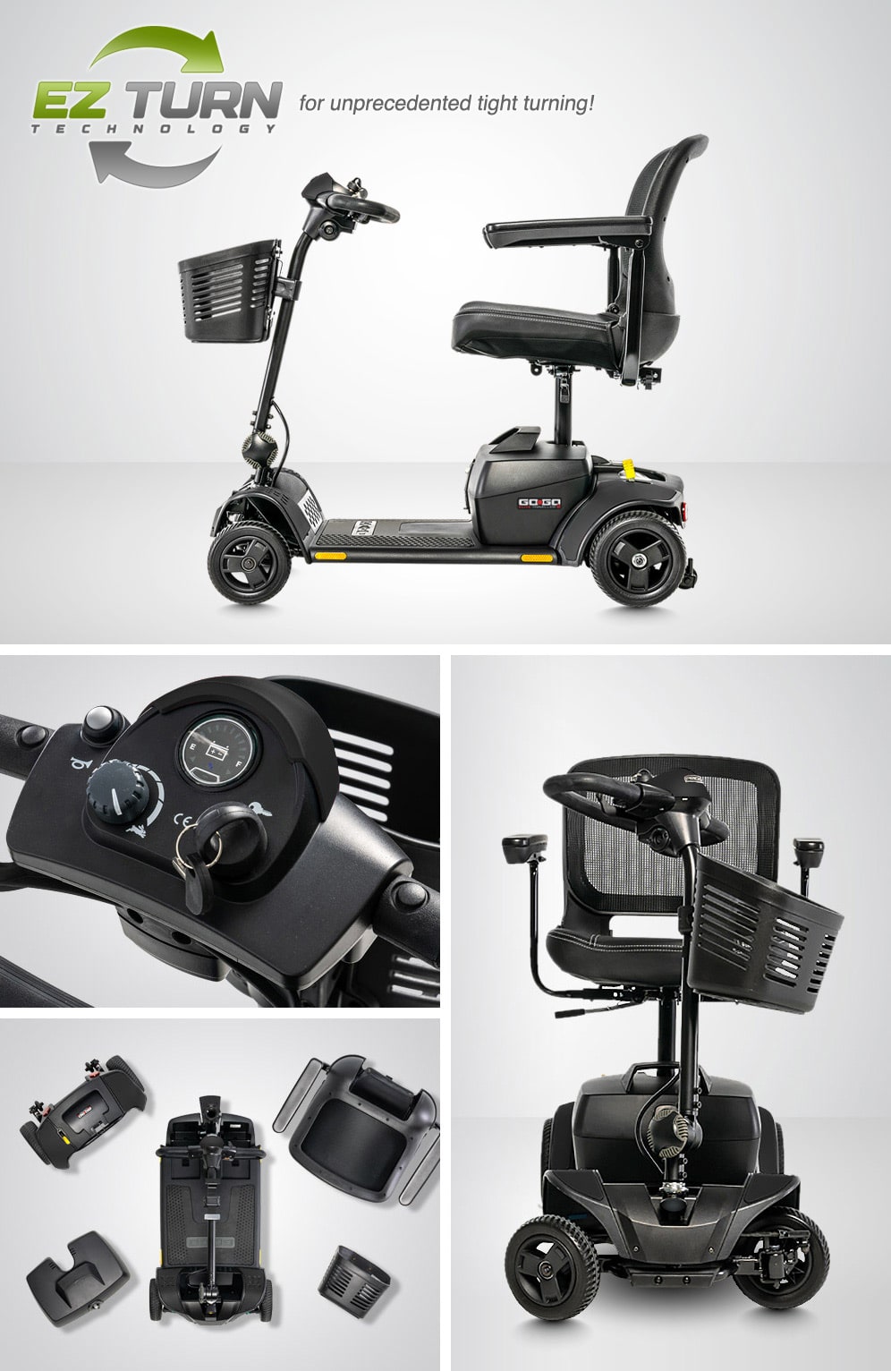 Reisscootmobiel Pride Go Go Elite Traveller 2 schuin van voren