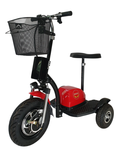 Hippe Scootmobiel Briski Rood – lichte elektrische 3-wiel scootmobiel met garantie