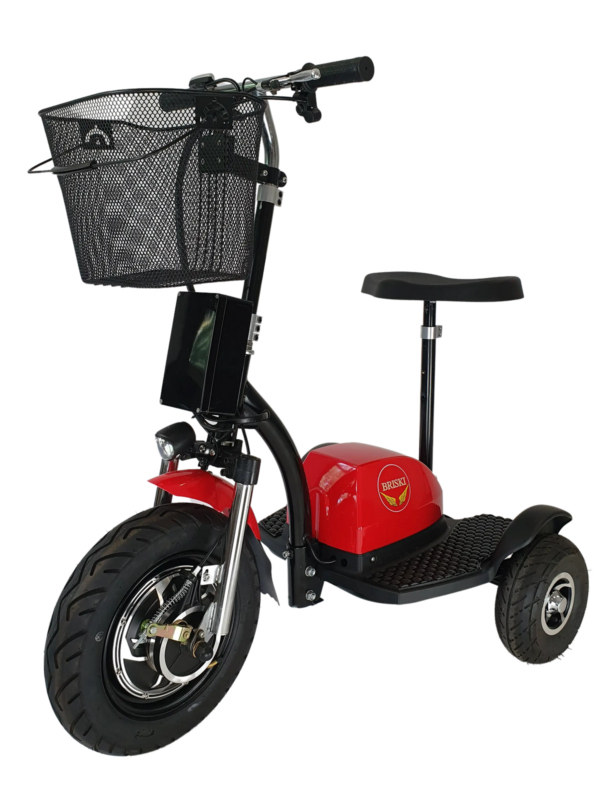 Hippe Scootmobiel Briski Rood – lichte elektrische 3-wiel scootmobiel met garantie