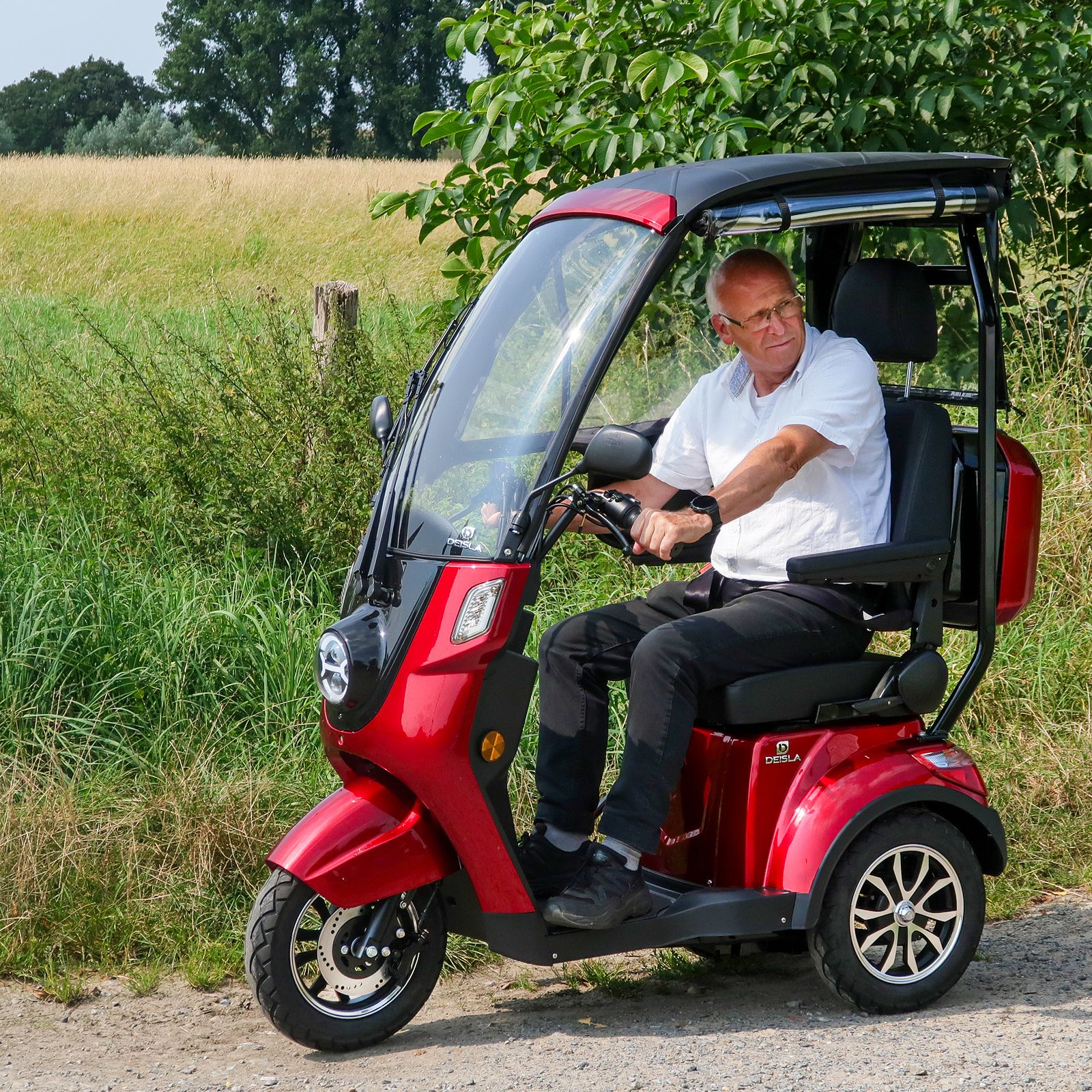 Driewiel Scootmobiel voor Senioren – Deisla DS3-25 met Dak