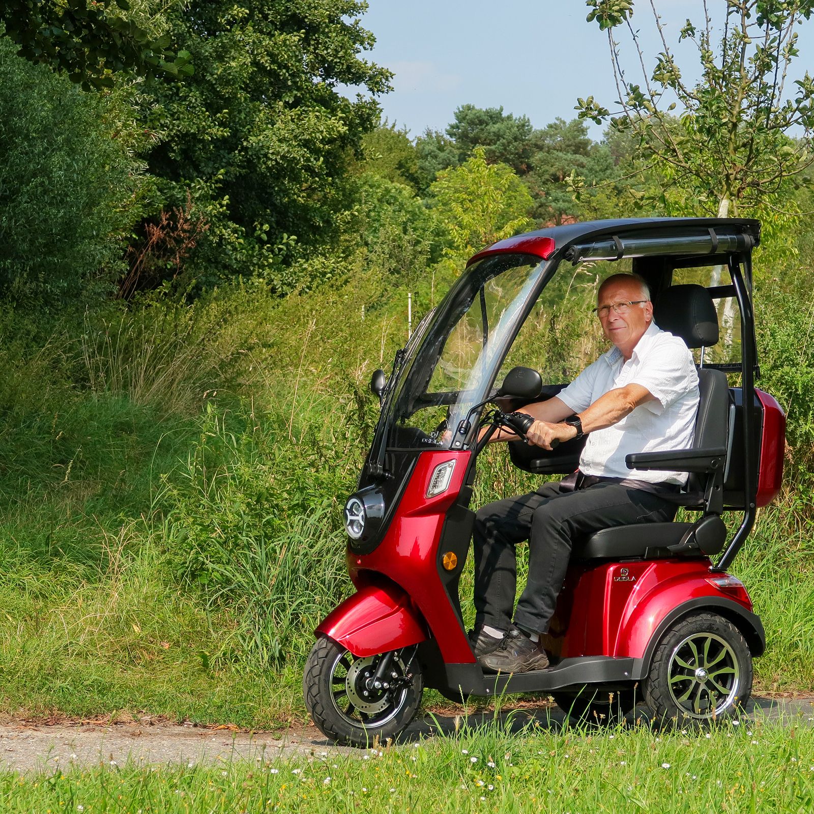 Driewiel Scootmobiel voor Senioren – Deisla DS3-25 met Dak