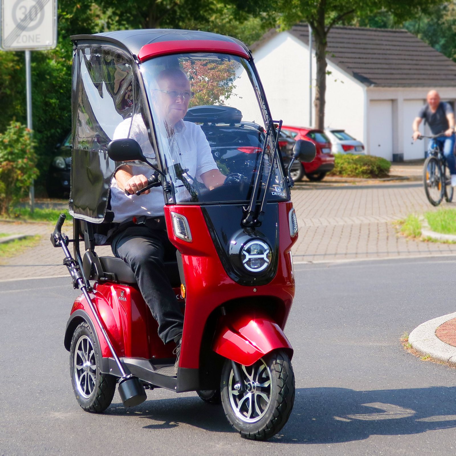 Driewiel Scootmobiel voor Senioren – Deisla DS3-25 met Dak