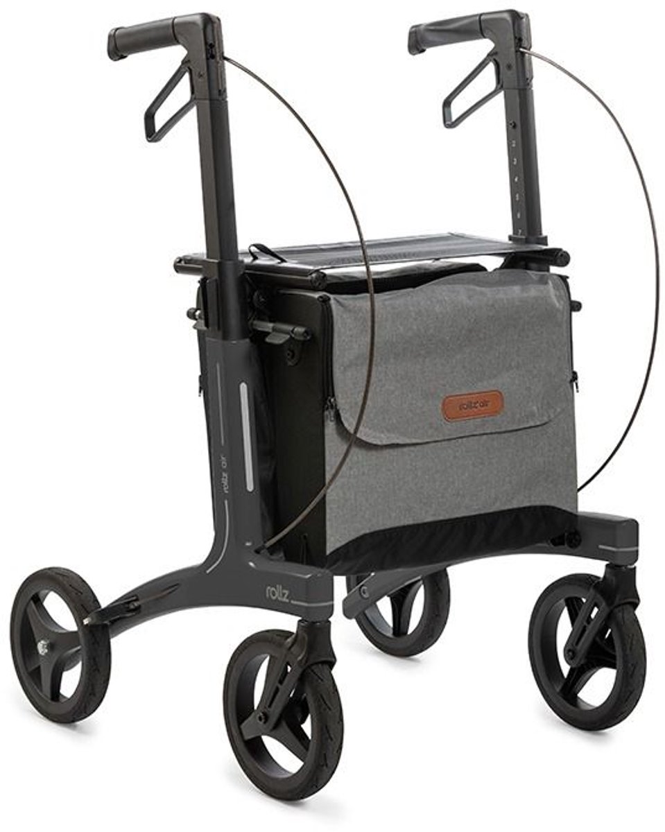 Rollz Air lichtgewicht carbon rollator voor buiten – 4,7 kg Black