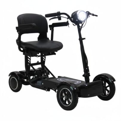 Lichtgewicht opvouwbare scootmobiel Spark Flex voor zijaanzicht kleur zwart