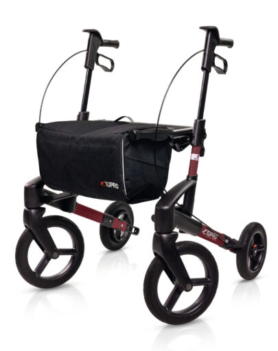 Outdoor rollator TOPRO Olympos ATR Black Series Rood
